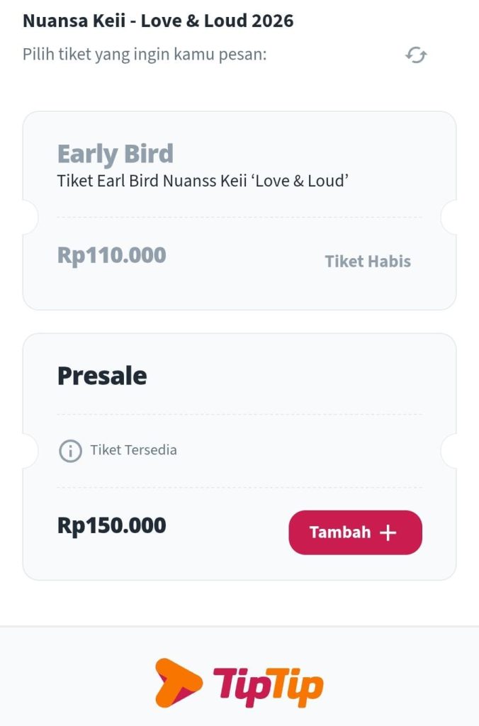 Harga Presale Tiket Nuansa Keii